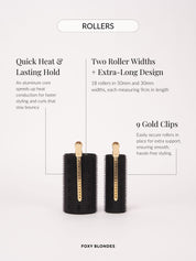 Extra Long Thermal Hair Rollers - 18 Pack